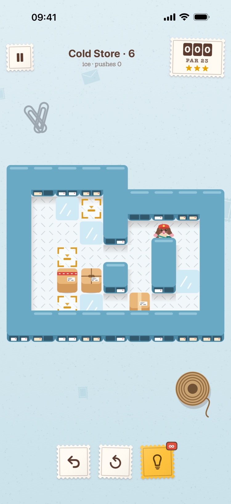 Parcels on ice in the Cold Store