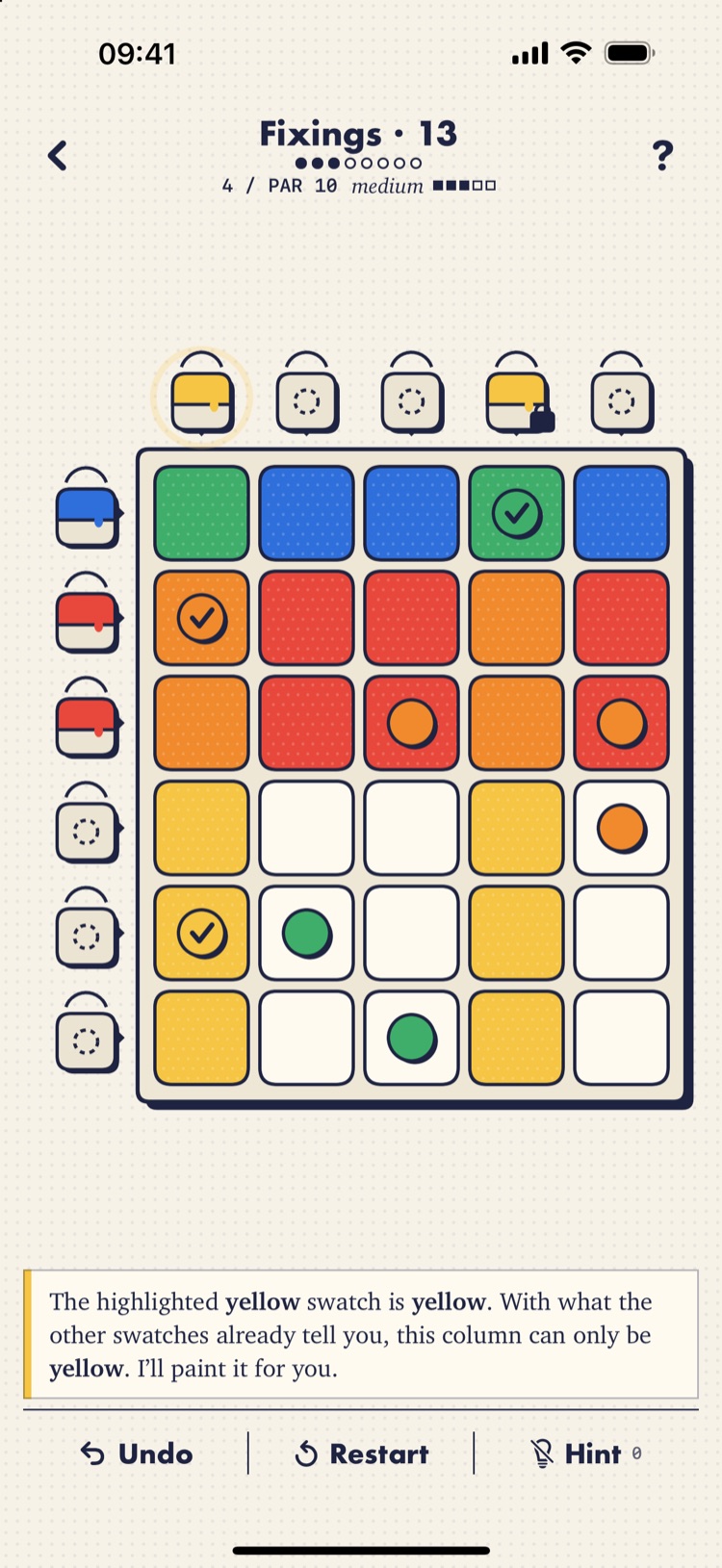 Stuck? Hints explain the logic