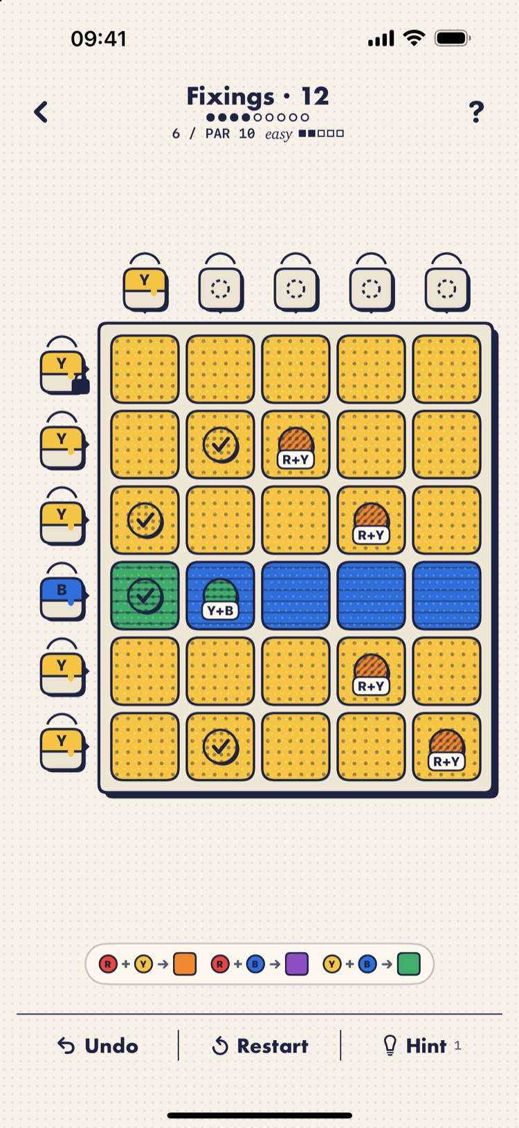 Colour-blind patterns